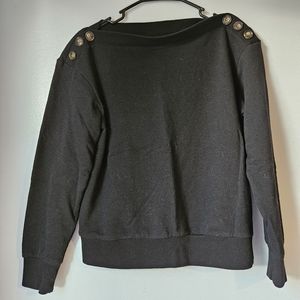 Black Button Sweater, (S)